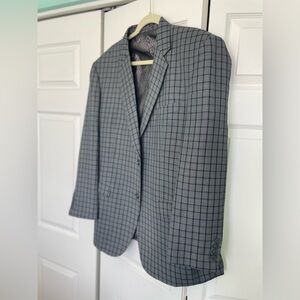 Nordstroms Men Black & Gray Formal Blazer